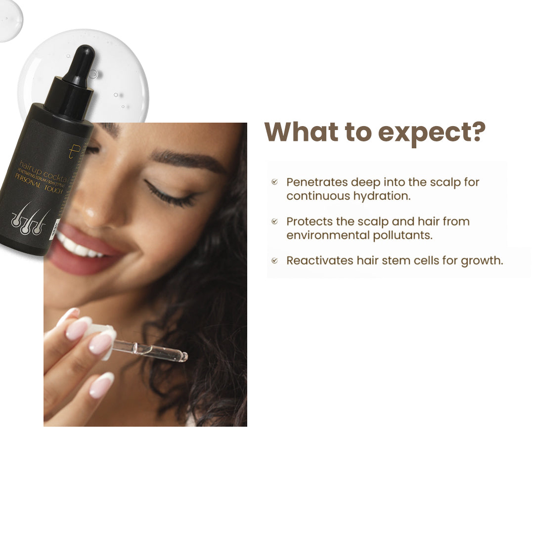 Hair Up Hair Growth & Hairfall Control Serum | 11 Clinically Approved Ingredients | Redensyl & Anagen | 50ml