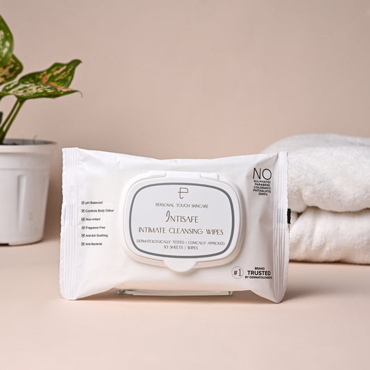 Intisafe Intimate Hygiene Wipes 10 Sheets Pack | Unisex For Sensitive Skin | Calendula Extract