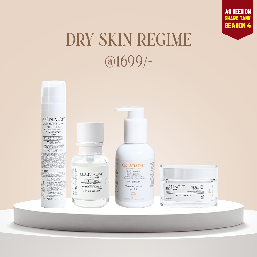 DRY SKIN REGIME COMBO - CETABATH, TONER, MOISTURIZER & SUNSCREEN