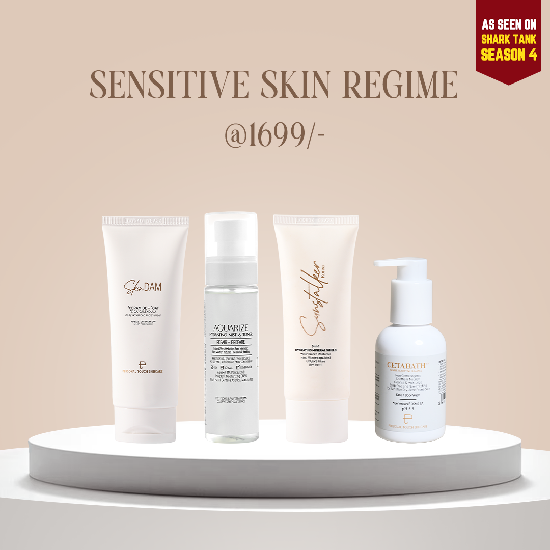 SENSITIVE SKIN REGIME COMBO - CETABATH, AQUARIZE, SKINDAM & SUNSTALKER