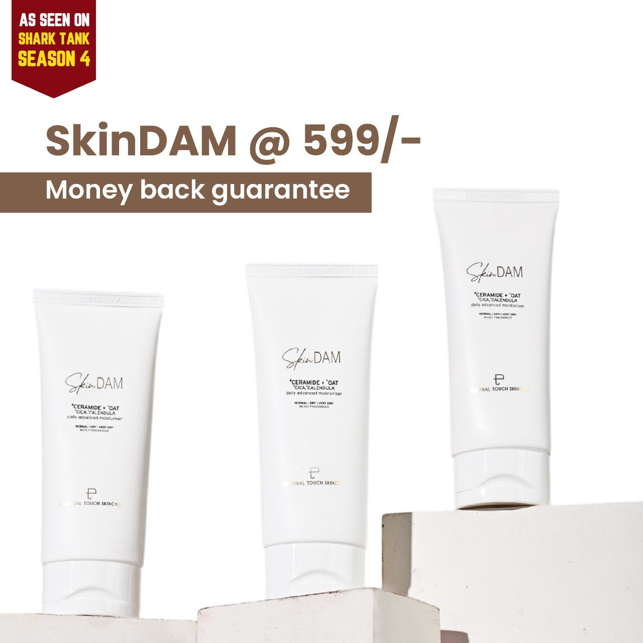 SkinDam Korean Moisturizer with Ceramide 3 | Oat Kernell for Extremely Dry & Eczema Prone Skin