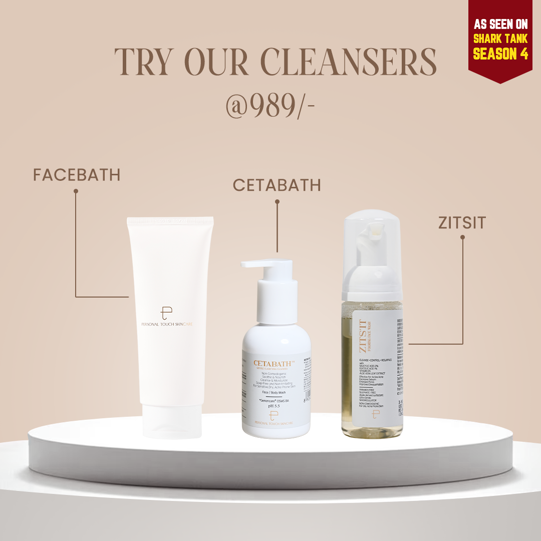 TRY OUR CLEANSERS - FACEBATH, ZITSIT FACEWASH & CETABATH