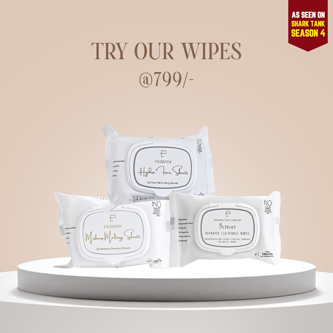 TRY OUR WIPES - MAKEUP MELTING WIPES, HYDRA FACIAL WIPES & INTISAFE WIPES (30 PACK)